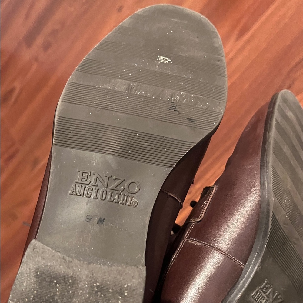 Enzo Angiolini Dark Brown Lace-Up Boots - Picture 4 of 4